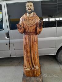 Statua san Francesco in legno