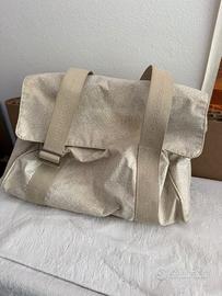 Borbonese OP borsa shopper tracolla originale beig