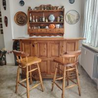 MOBILE BAR in pino canadese massello