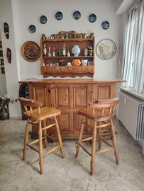 MOBILE BAR in pino canadese massello