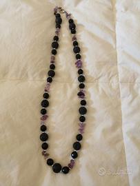 collana con pietra lavica