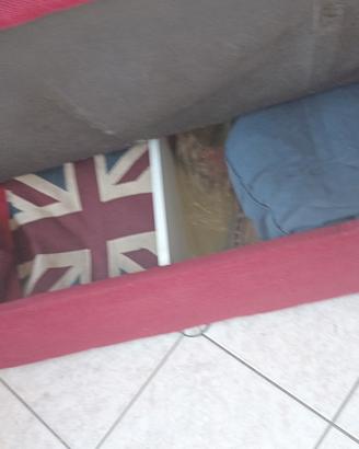 DIVANO LETTO  CONTENITORE  ROSSO 