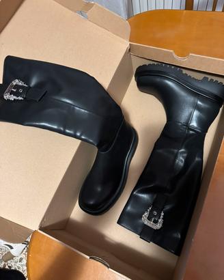 STIVALI VERSACE JEANS COUTURE NERO