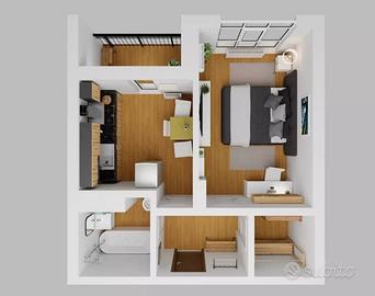 Ampio bilocale a Giussano-box incluso-libero ora