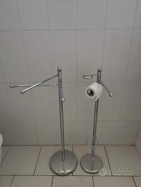 coppia piantane inox  da terra per bagno