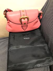 Borsa Pinko Jolene Mini Rosa con fibbie e catena