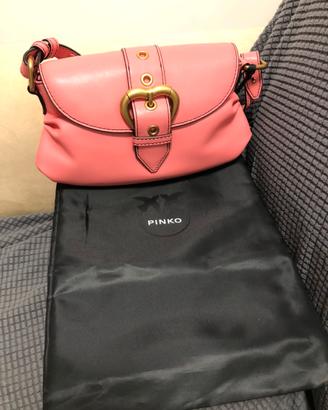 Borsa Pinko Jolene Mini Rosa con fibbie e catena