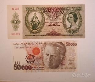 Coppia banconote straniere 