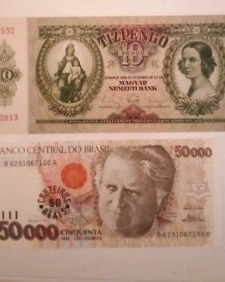 Coppia banconote straniere 