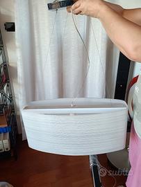 Lampadario a sospensione ovale moderno 3 luci 