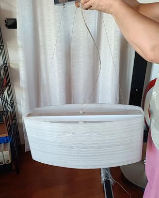 Lampadario a sospensione ovale moderno 3 luci 