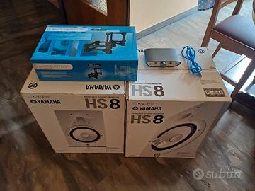Casse studio Yamaha HS8 + stand & dac-amp