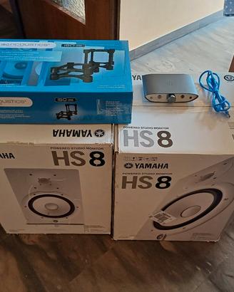 Casse studio Yamaha HS8 + stand & dac-amp