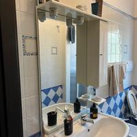 Mobiletto bagno completo, lavandino specchiera