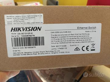 HIKVISION Switch POE+ DS-3E1310P-E a 12 porte
