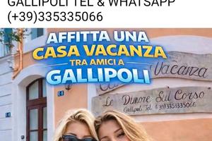 Gallipoli casa 10 posti ferragosto cel 335335066