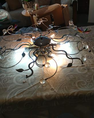 lampadario in ferro stile moderno 
