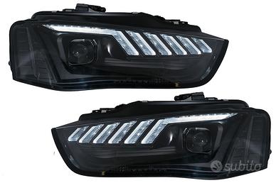 Coppia fanali led anteriori neri per Audi A4 B8.5