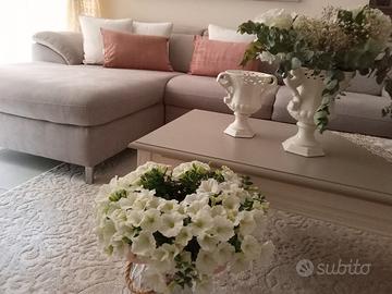 divano con penisola color perla 