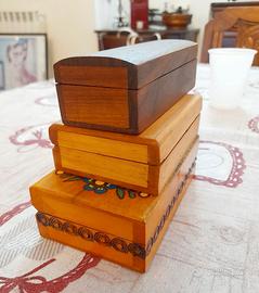 3 Scatoline Legno Vintage