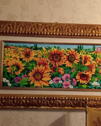 OLIO SU TELA ATHOS FACCINCANI 30 X 70 CON CORNICE