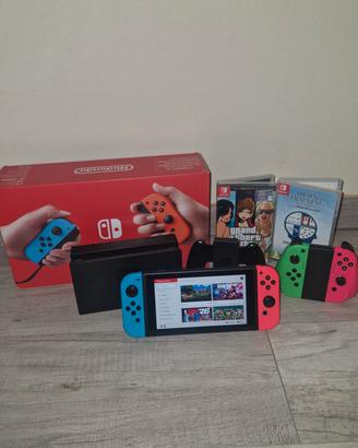 Nintendo Switch con giochi e accessori