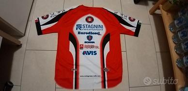 Maglia "MTB Valle RE" Maniche Corte Bianco/Rosso,