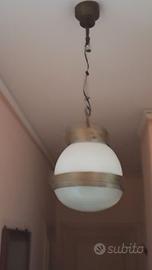 LAMPADARIO VETRO-METALLO A SOSPENSIONE