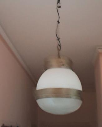 LAMPADARIO VETRO-METALLO A SOSPENSIONE