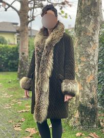 Cappotto con pelliccia in volpe taglia 42
