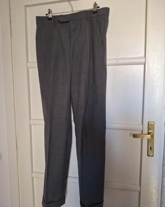 Pantalone uomo sartoriale in lana grigio. 