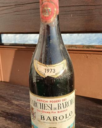 Bottiglia da collezione Vino Barolo anno 1973