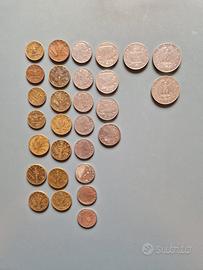 Lotto 28 monete ventennio fascista Fascio Littorio