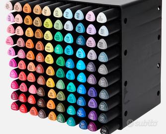 100 pennarelli colorati a doppia punta