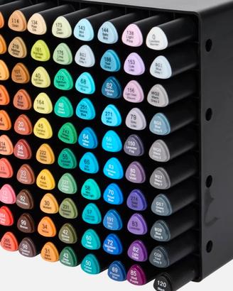 100 pennarelli colorati a doppia punta