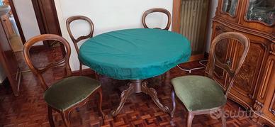 Tavolo rotondo allungabile e 6 sedie
