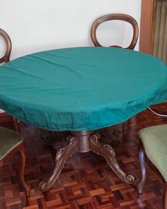 Tavolo rotondo allungabile e 6 sedie