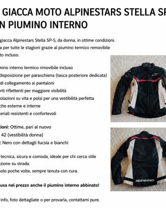Giacca moto donna 4stagioni Alpinestar