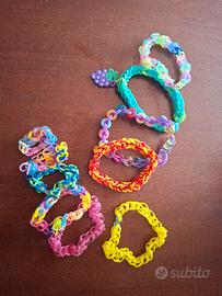 braccialetti fatti a mano con elastici 