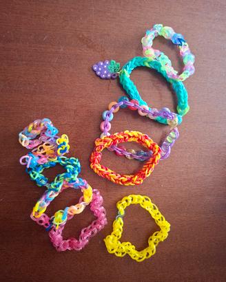 braccialetti fatti a mano con elastici 