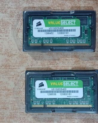 2GB (2 x 1GB) PC3200 DDR400 sodimm per notebook