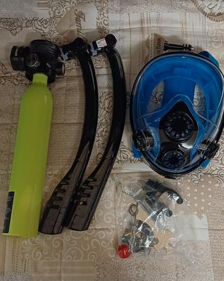 maschera snorkling con bombolino aria