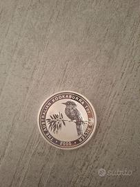 Moneta Argento 1 Dollaro Australia 2000 - Kookabur