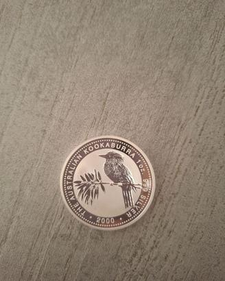 Moneta Argento 1 Dollaro Australia 2000 - Kookabur