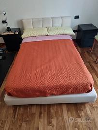 Letto contenitore una piazza e mezza+materasso 