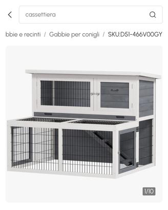 gabbia per conigli 