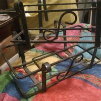 Fioriera portavasi ferro battuto due pezzi