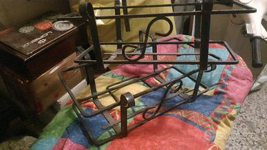 Fioriera portavasi ferro battuto due pezzi