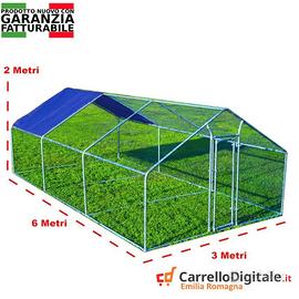 Gabbia Galline 3x6 m x h 2 m – 18 mq - viola