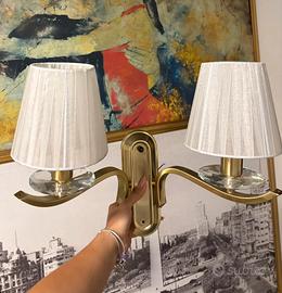6 Applique Ottone e Tessuto Ideal Lux Pegaso